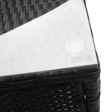 Gardeon 3PC Outdoor Bistro Set Patio Furniture Wicker Setting Chairs Table Cushion Black