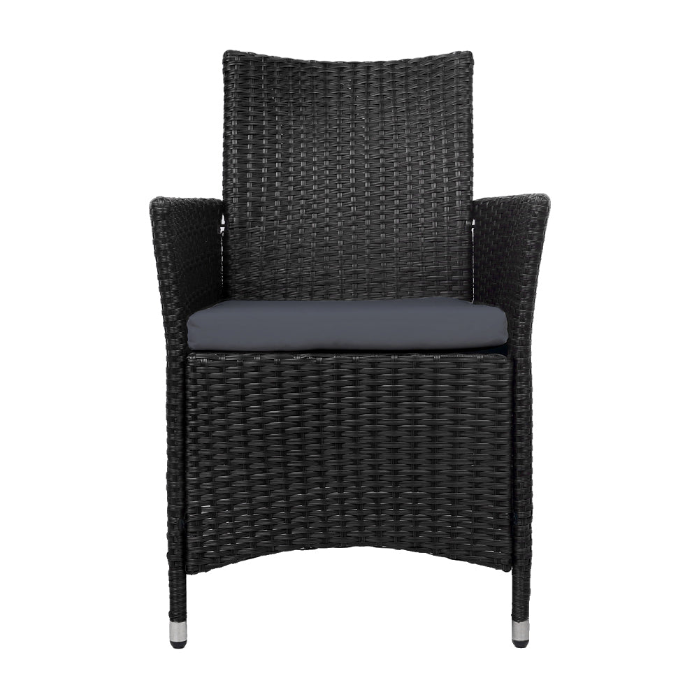 Outdoor Chairs: Gardeon Outdoor Dining Chairs Patio Furniture Wicker Garden Cushion Idris 2PC