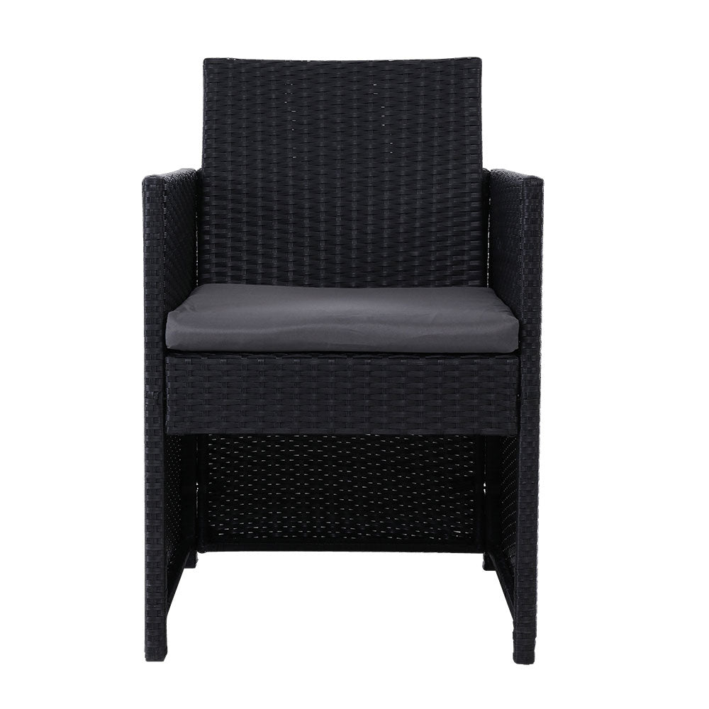 Outdoor Chairs: Gardeon 2PC Outdoor Dining Chairs Patio Furniture Wicker Garden Cushion Hugo
