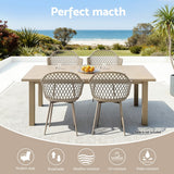 Outdoor Chairs: Gardeon 4PC Outdoor Dining Chairs PP Lounge Chair Patio Furniture Garden Coffee