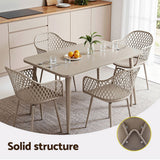 Outdoor Chairs: Gardeon 4PC Outdoor Dining Chairs PP Lounge Chair Patio Furniture Garden Coffee