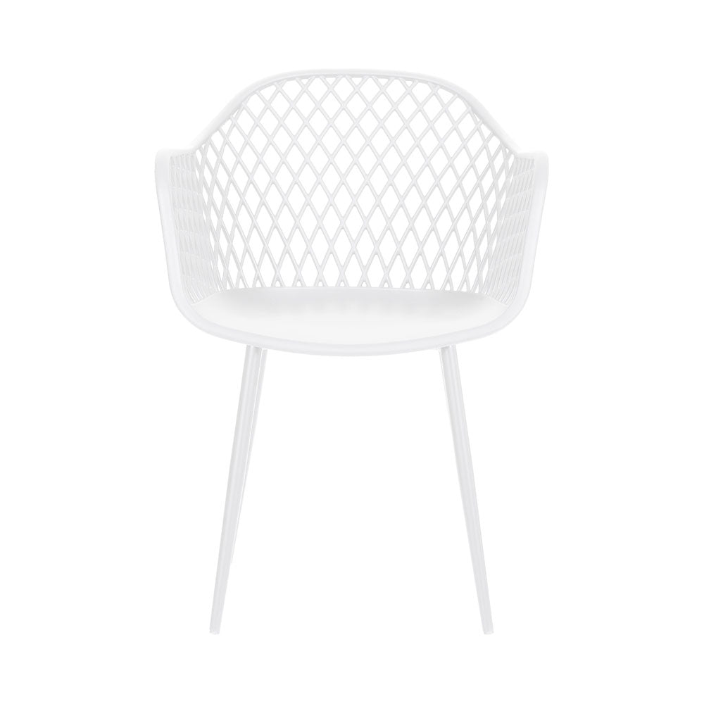 Outdoor Chairs: Gardeon 4PC Outdoor Dining Chairs PP Lounge Chair Patio Furniture Garden White