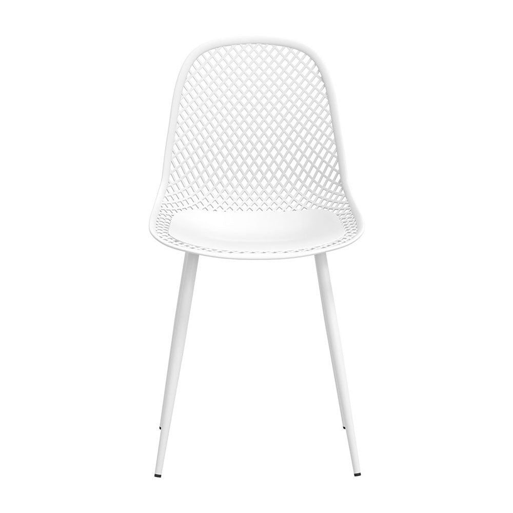 Outdoor Chairs: Gardeon 4PC Outdoor Dining Chairs PP Lounge Chair Patio Garden Furniture White