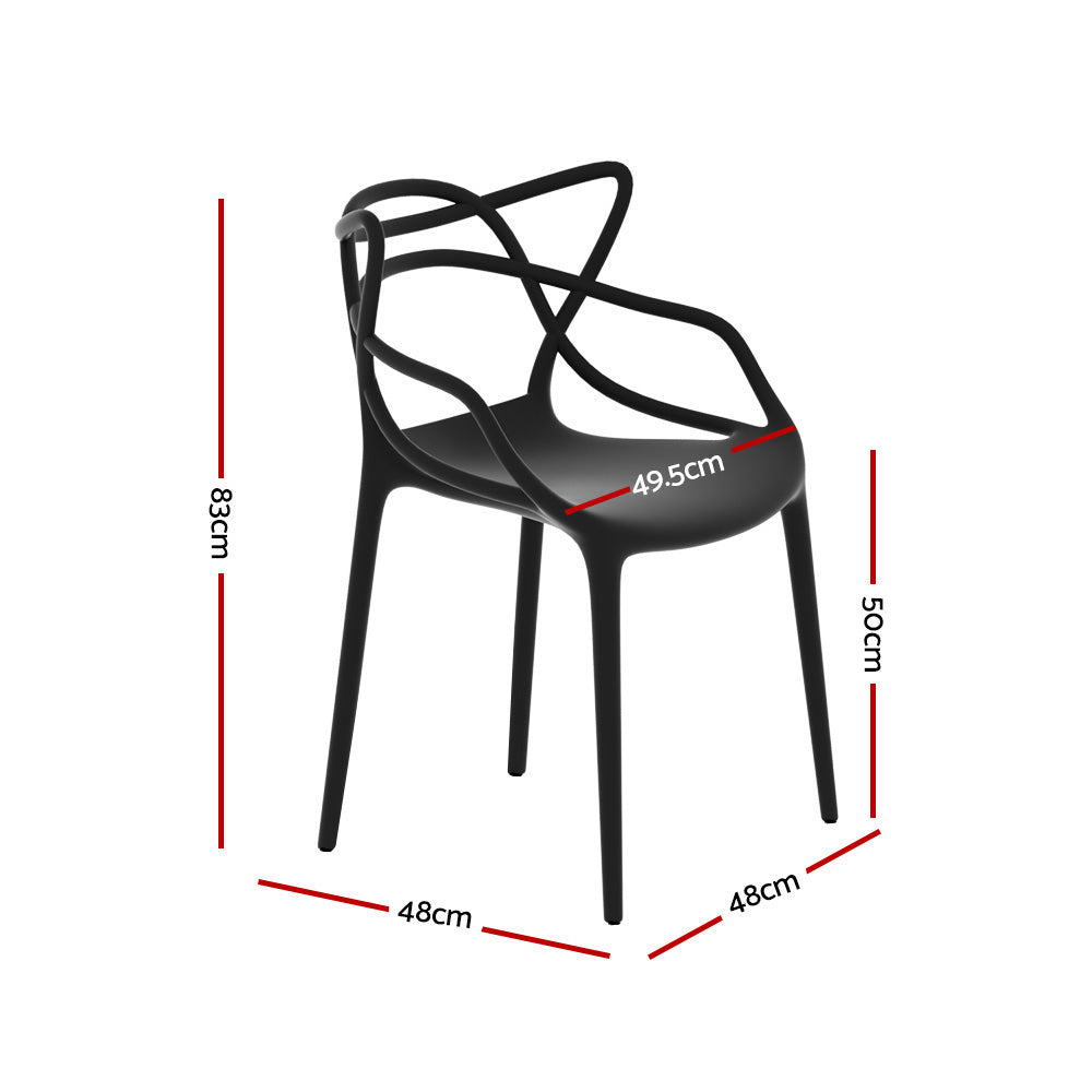 Outdoor Chairs: Gardeon 4PC Outdoor Dining Chairs PP Portable Stackable Chair Patio Furniture
