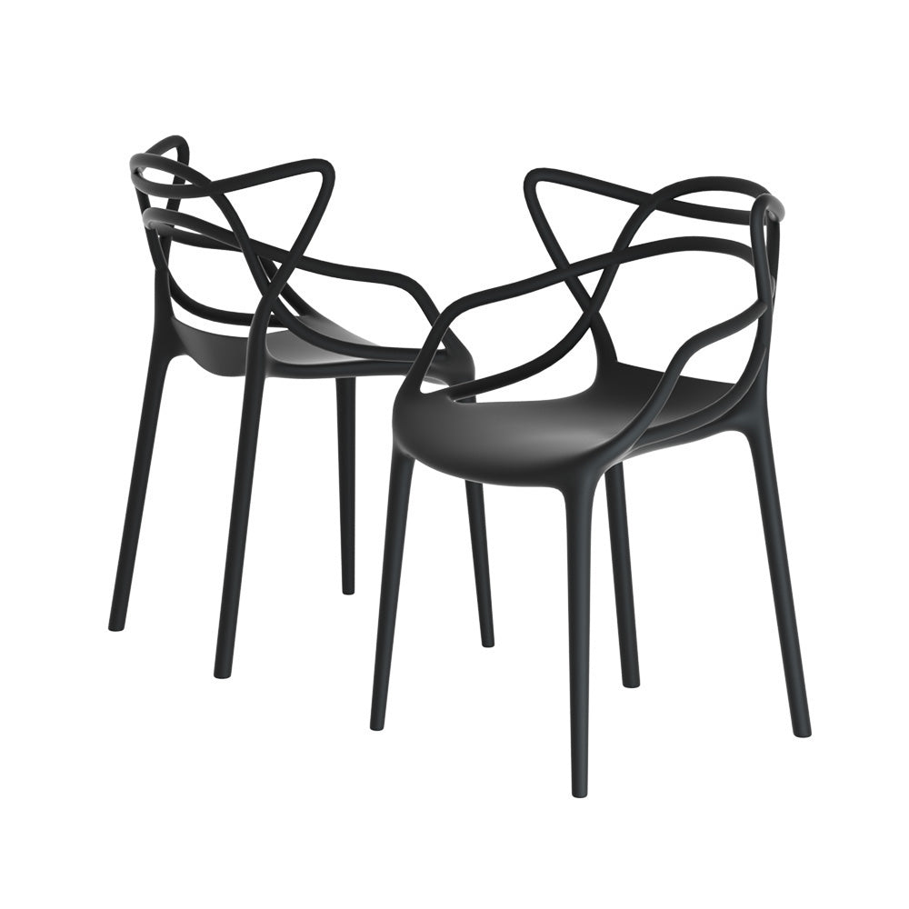 Outdoor Chairs: Gardeon 4PC Outdoor Dining Chairs PP Portable Stackable Chair Patio Furniture