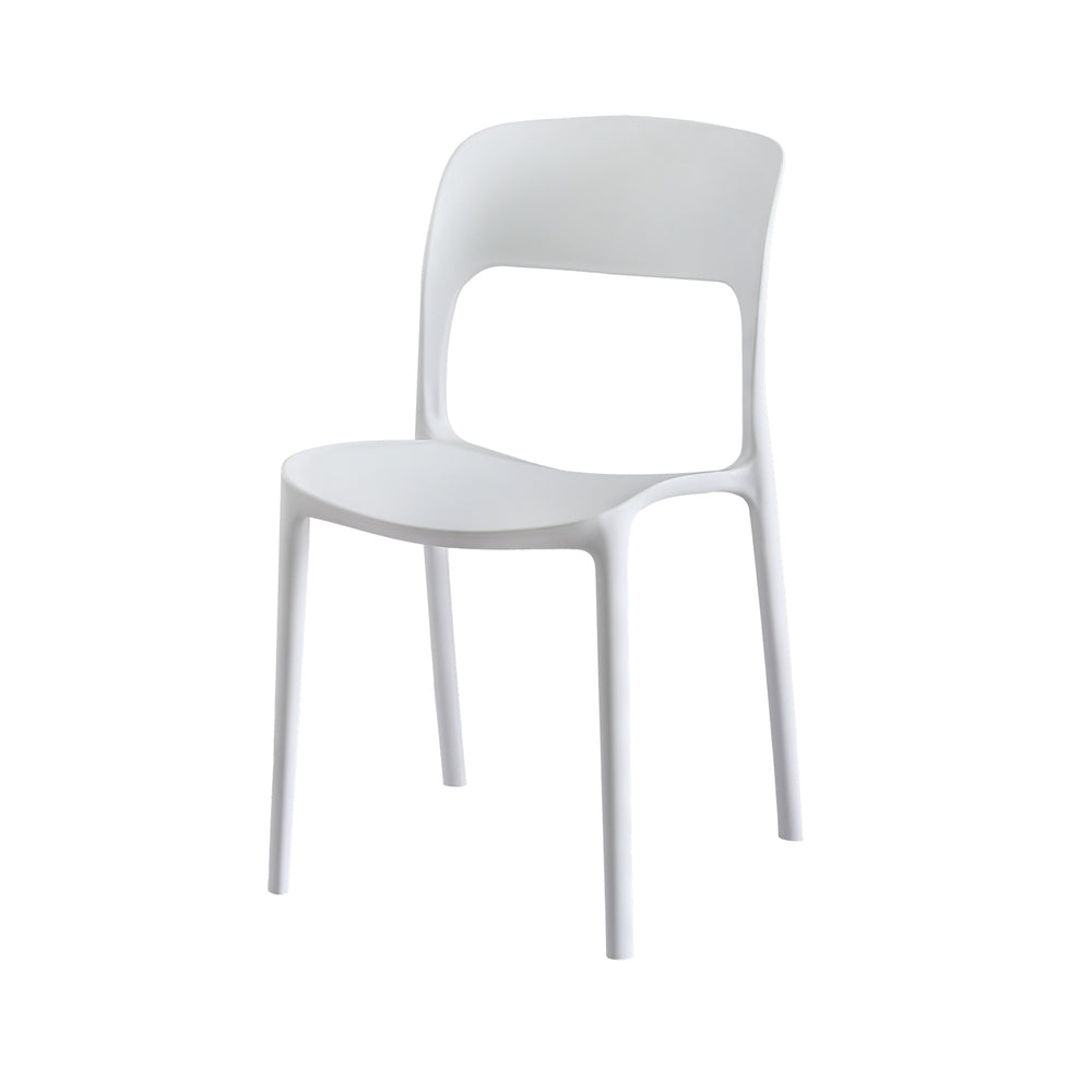 Outdoor Chairs: Gardeon 4PC Outdoor Dining Chairs Stackable PP Patio Chair Garden Furniture White