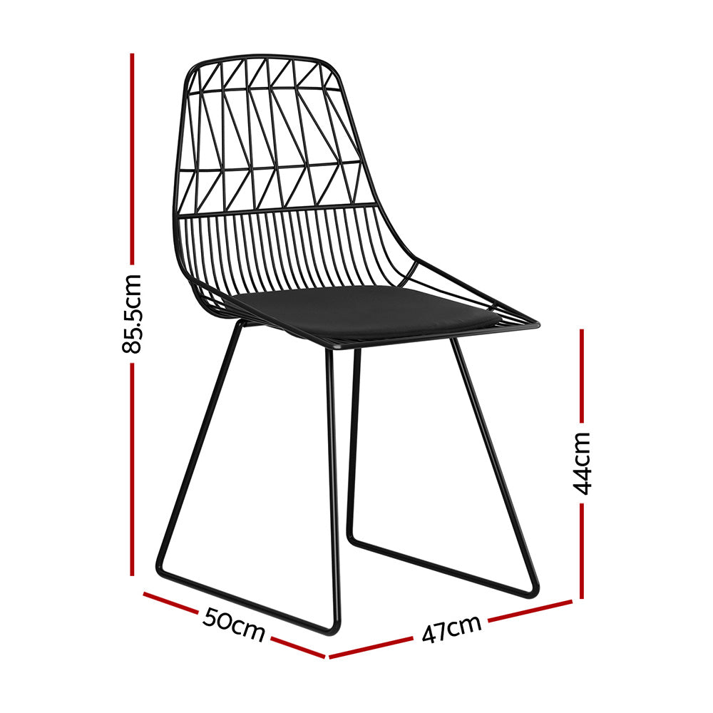 Outdoor Chairs: Gardeon 2PC Outdoor Dining Chairs Steel Lounge Chair Patio Garden Furniture