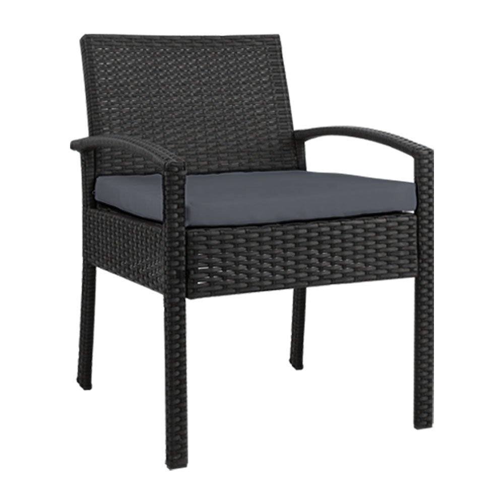 Outdoor Chairs: Gardeon Outdoor Dining Chairs Patio Furniture Rattan Lounge Chair Cushion Felix