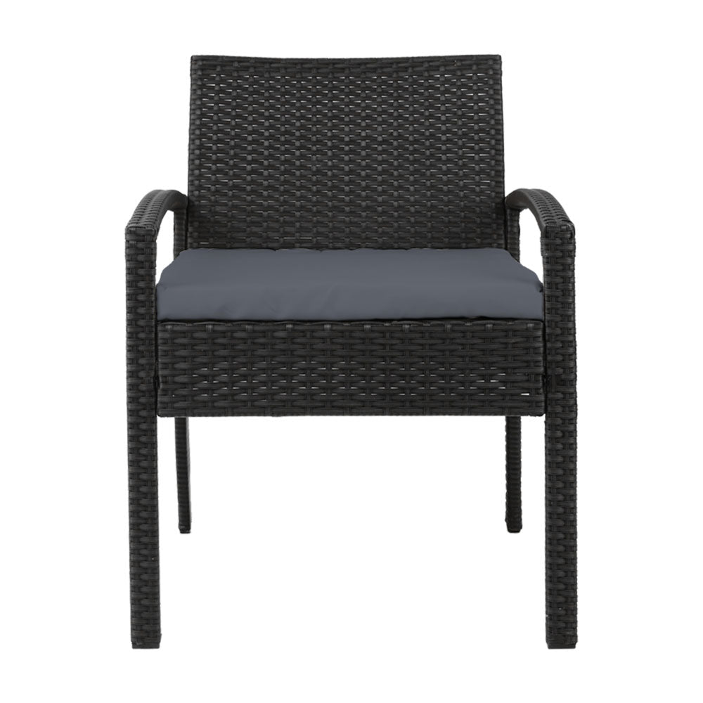 Outdoor Chairs: Gardeon Outdoor Dining Chairs Patio Furniture Rattan Lounge Chair Cushion Felix