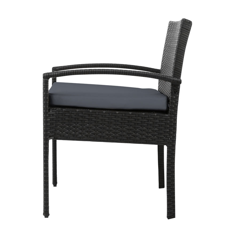 Outdoor Chairs: Gardeon Outdoor Dining Chairs Patio Furniture Rattan Lounge Chair Cushion Felix