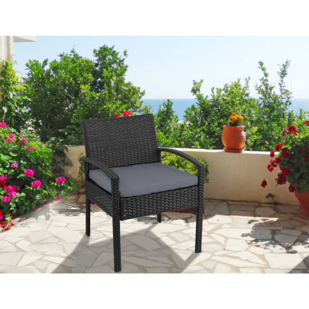 Outdoor Chairs: Gardeon Outdoor Dining Chairs Patio Furniture Rattan Lounge Chair Cushion Felix