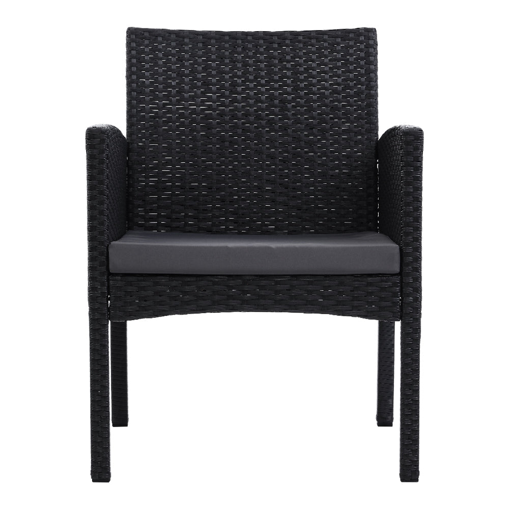 Outdoor Chairs: Gardeon 2PC Outdoor Dining Chairs Patio Furniture Rattan Lounge Chair XL Ezra