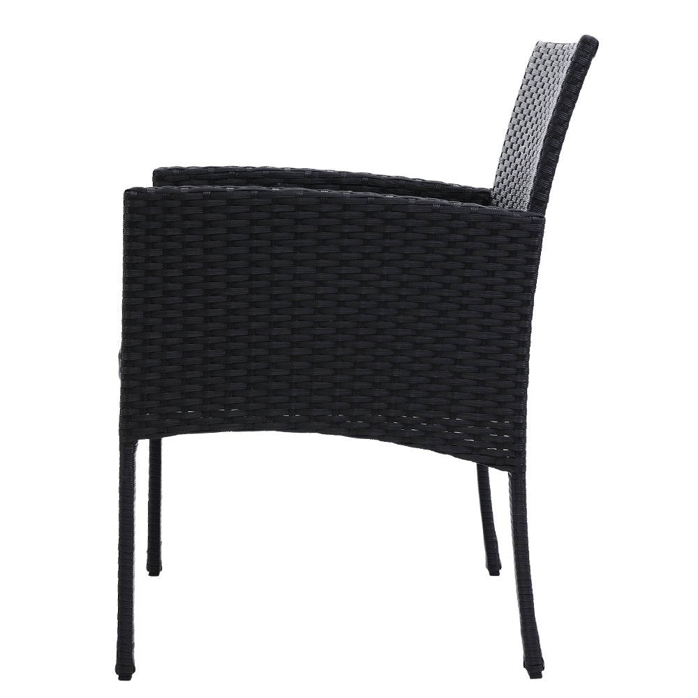 Outdoor Chairs: Gardeon 2PC Outdoor Dining Chairs Patio Furniture Rattan Lounge Chair XL Ezra