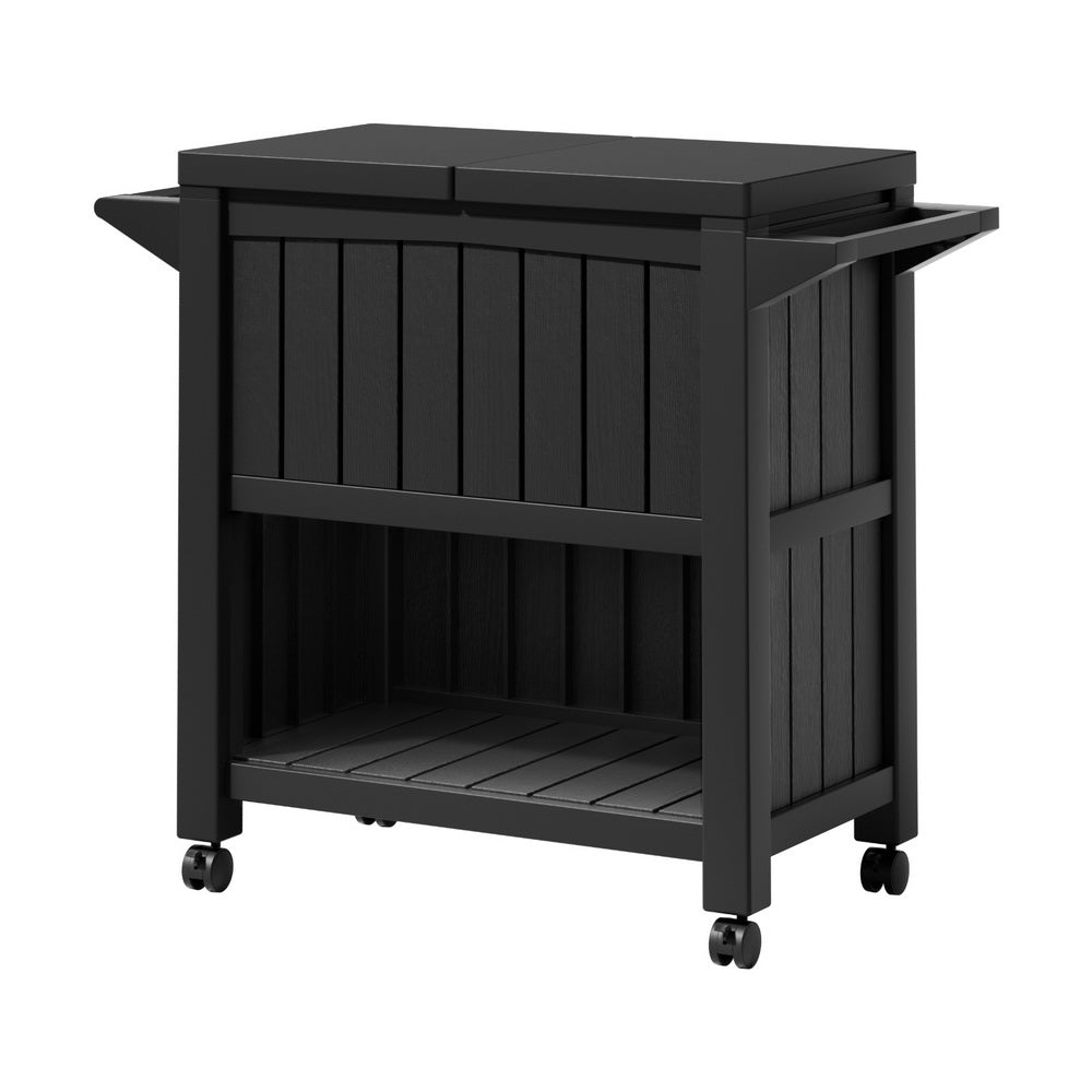 Outdoor Storage Boxes: Gardeon Outdoor Storage Cabinet Box 80L Ice Bucket Cooler Rolling Serving Cart Kitchen Trolley