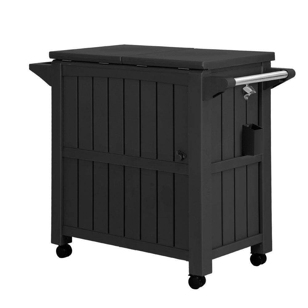 Outdoor Storage Boxes: Gardeon Outdoor Storage Cabinet Box 80L Ice Bucket Cooler Rolling Serving Cart Kitchen Trolley