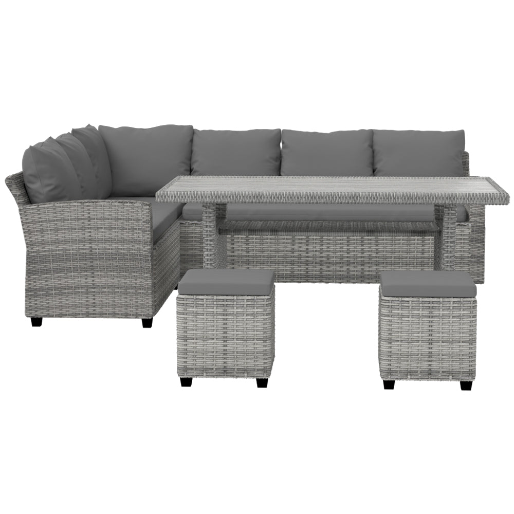 Outdoor Chairs: Gardeon Outdoor Dining Set Wicker Table Chairs Setting 8 Seater
