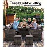 Outdoor Chairs: Gardeon Outdoor Dining Set Wicker Table Chairs Setting 8 Seater