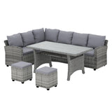 Outdoor Chairs: Gardeon Outdoor Dining Set Wicker Table Chairs Setting 8 Seater