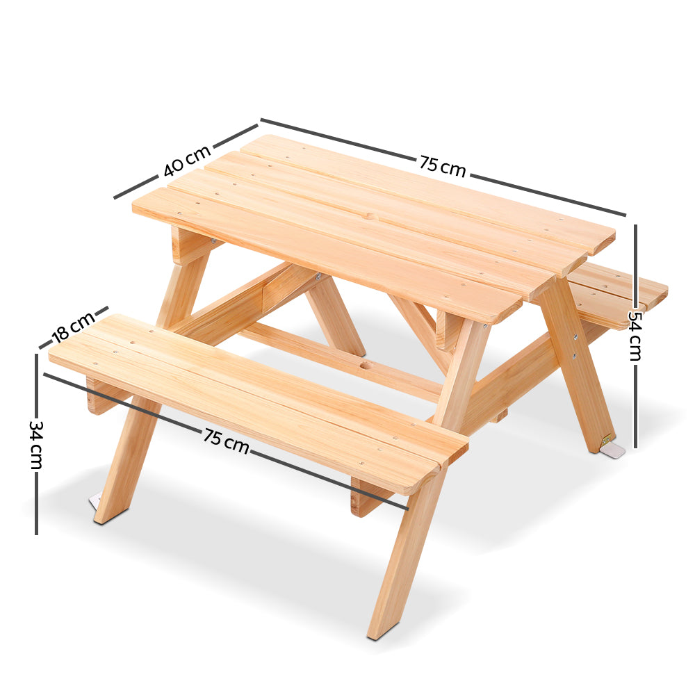 Outdoor Dining Sets: Keezi Kids Outdoor Table and Chairs Picnic Bench Set Children Wooden