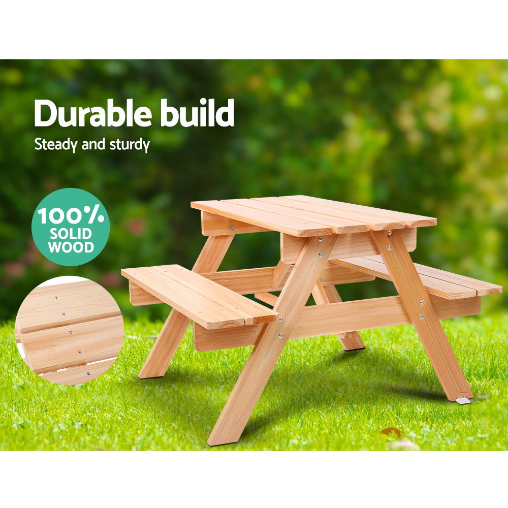 Outdoor Dining Sets: Keezi Kids Outdoor Table and Chairs Picnic Bench Set Children Wooden