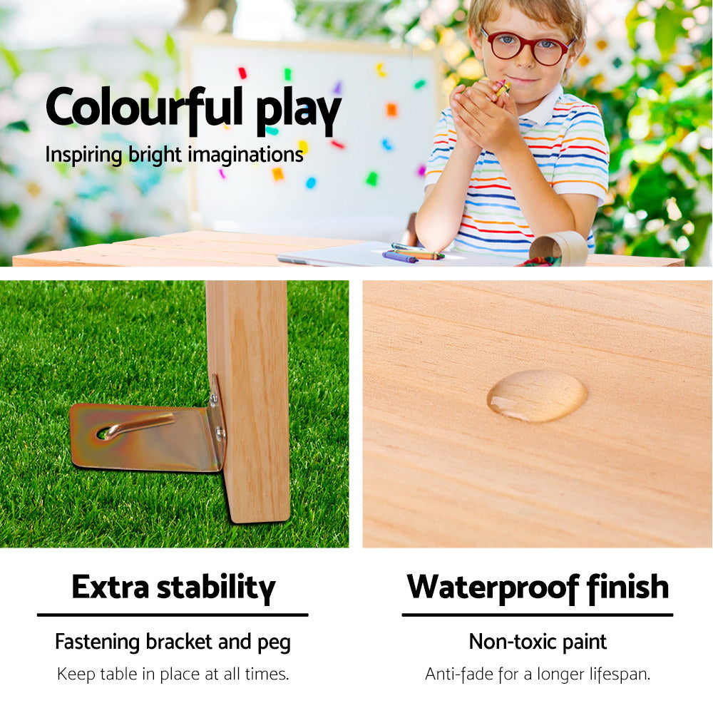 Outdoor Dining Sets: Keezi Kids Outdoor Table and Chairs Picnic Bench Set Children Wooden