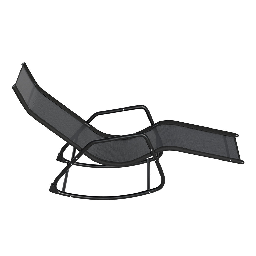 Outdoor Chairs: Gardeon Sun Lounge Rocking Chair Outdoor Lounger Patio Furniture Pool Garden