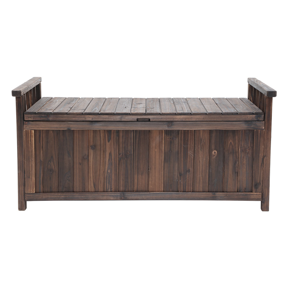 Outdoor Sofas & Lounge Sets: Gardeon Outdoor Storage Bench Box Wooden Garden Toy Tool Shed Patio Furniture Charcoal