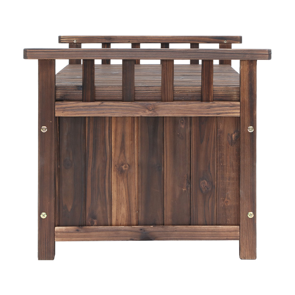 Outdoor Sofas & Lounge Sets: Gardeon Outdoor Storage Bench Box Wooden Garden Toy Tool Shed Patio Furniture Charcoal