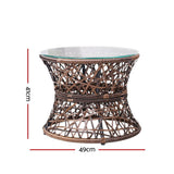 Outdoor Chairs: Gardeon Outdoor Lounge Setting Furniture Wicker Papasan Chairs Table Patio Brown