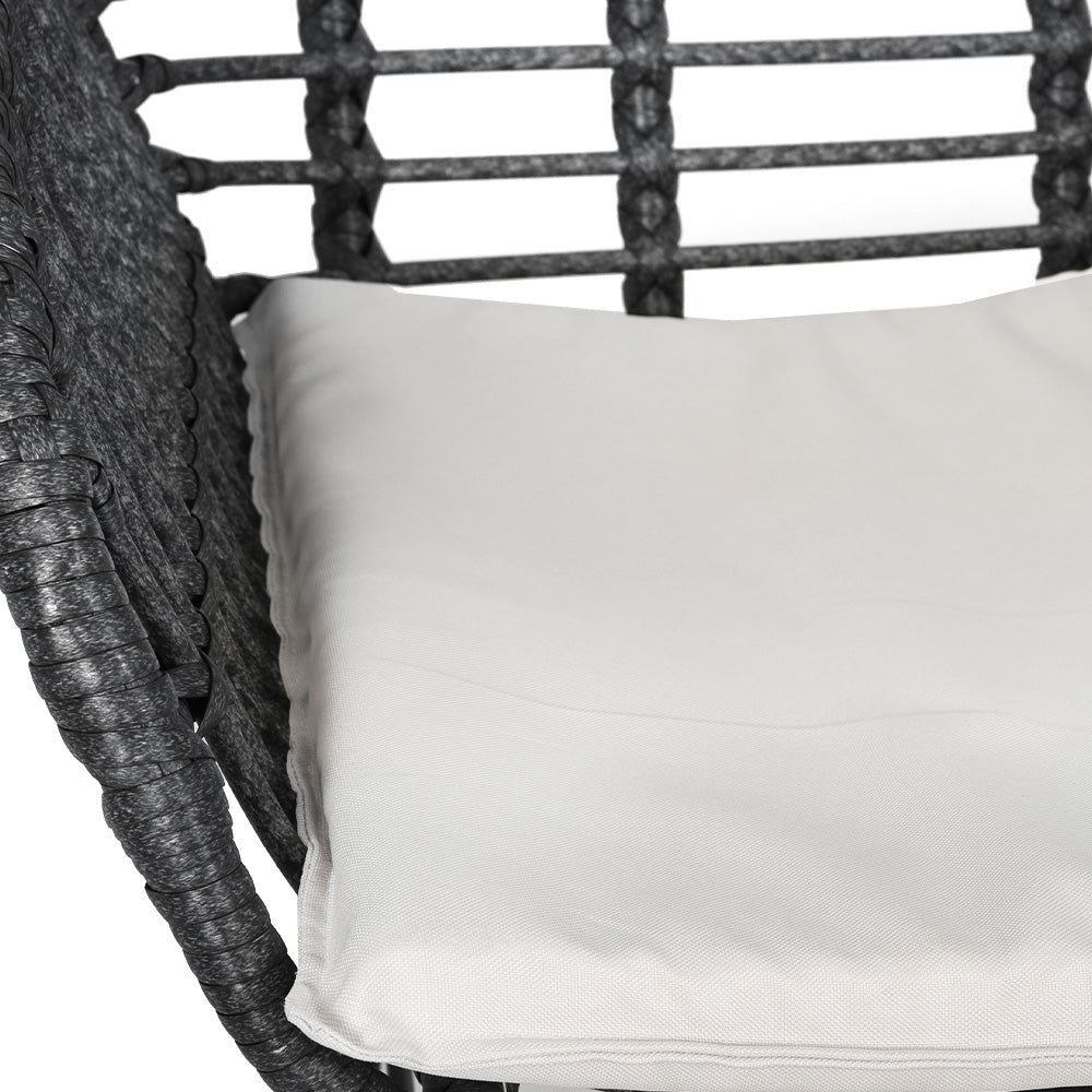 Outdoor Sofas & Lounge Sets: Gardeon 3PC Outdoor Furniture Bistro Set Lounge Setting Table Chairs Cushion Patio Grey