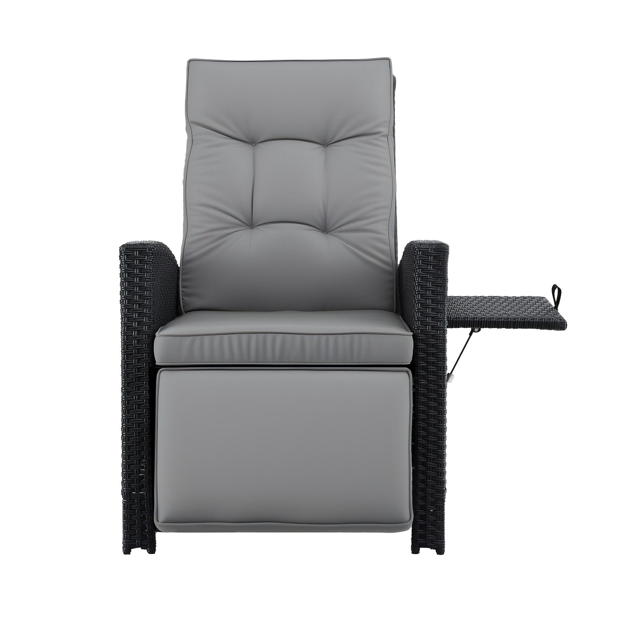 Outdoor Chairs: Gardeon Outdoor Recliner Chairs Sun lounge Wicker Lounger Patio Furniture Adjustable Black