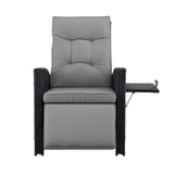 Outdoor Chairs: Gardeon Outdoor Recliner Chairs Sun lounge Wicker Lounger Patio Furniture Adjustable Black