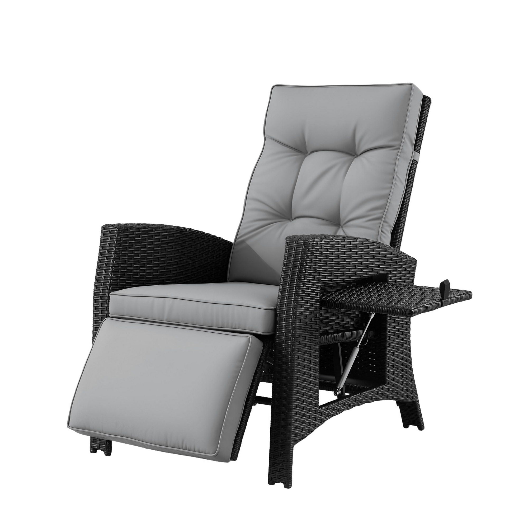 Outdoor Chairs: Gardeon Outdoor Recliner Chairs Sun lounge Wicker Lounger Patio Furniture Adjustable Black