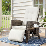 Outdoor Chairs: Gardeon Outdoor Recliner Chairs Sun lounge Wicker Lounger Patio Furniture Adjustable Brown