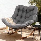 Outdoor Chairs: Gardeon Outdoor Rocking Chair Furniture Papasan Recliner Garden Patio Lounge Setting