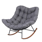 Outdoor Chairs: Gardeon Outdoor Rocking Chair Furniture Papasan Recliner Garden Patio Lounge Setting