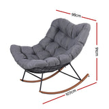 Outdoor Chairs: Gardeon Outdoor Rocking Chair Furniture Papasan Recliner Garden Patio Lounge Setting
