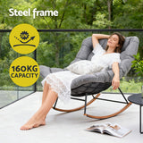 Outdoor Chairs: Gardeon Outdoor Rocking Chair Furniture Papasan Recliner Garden Patio Lounge Setting