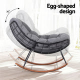 Outdoor Chairs: Gardeon Outdoor Rocking Chair Furniture Papasan Recliner Garden Patio Lounge Setting