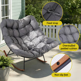 Outdoor Chairs: Gardeon Outdoor Rocking Chair Furniture Papasan Recliner Garden Patio Lounge Setting