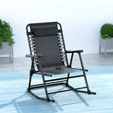 Outdoor Chairs: Gardeon Outdoor Rocking Chair Folding Reclining Recliner Patio Furniture Garden