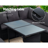 Arm Chairs & Recliners: Gardeon Outdoor Furniture Dining Setting Sofa Set Lounge Wicker 8 Seater Black