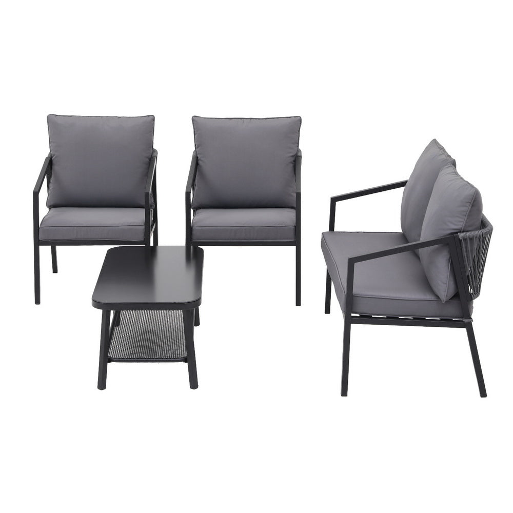 Outdoor Sofas & Lounge Sets: Gardeon 4 Seater Outdoor Sofa Set 4PCS Table Chair Setting Patio Furniture