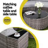 Gardeon 4 Seater Outdoor Sofa Set 7PCS Table Chair Set Garden Rattan Patio Furniture