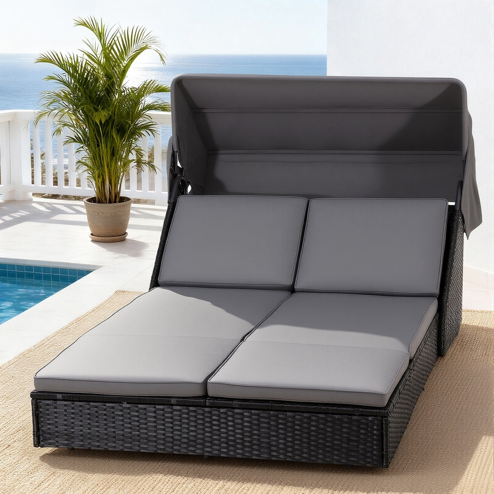 Sofas & Sofa Beds: Gardeon Outdoor Day Bed Sun Lounge Setting Wicker Lounger Patio Furniture