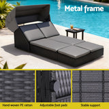 Sofas & Sofa Beds: Gardeon Outdoor Day Bed Sun Lounge Setting Wicker Lounger Patio Furniture