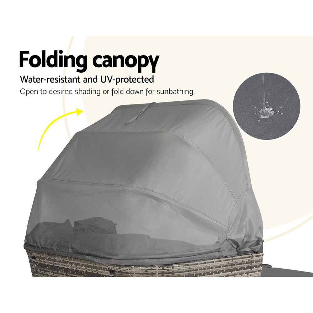 Outdoor Chairs: Gardeon Outdoor Sun Lounge Setting Patio Furniture Wicker Sofa Garden Day Bed