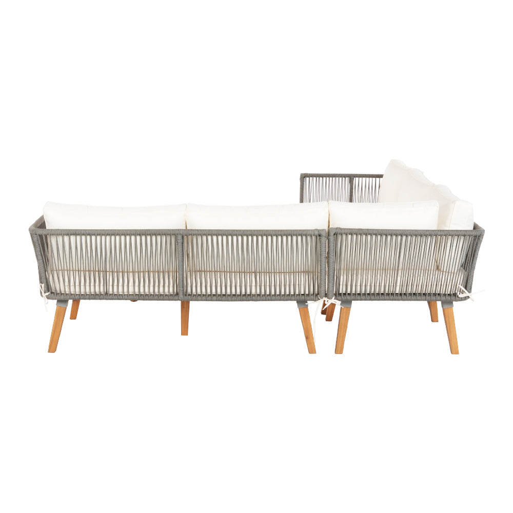Outdoor Sofas & Lounge Sets: Gardeon 5-Seater Outdoor Sofa Set Wooden Lounge Setting Aluminum