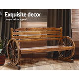 Outdoor Chairs: Gardeon Outdoor Garden Bench Wooden 3 Seat Wagon Chair Lounge Patio Furniture