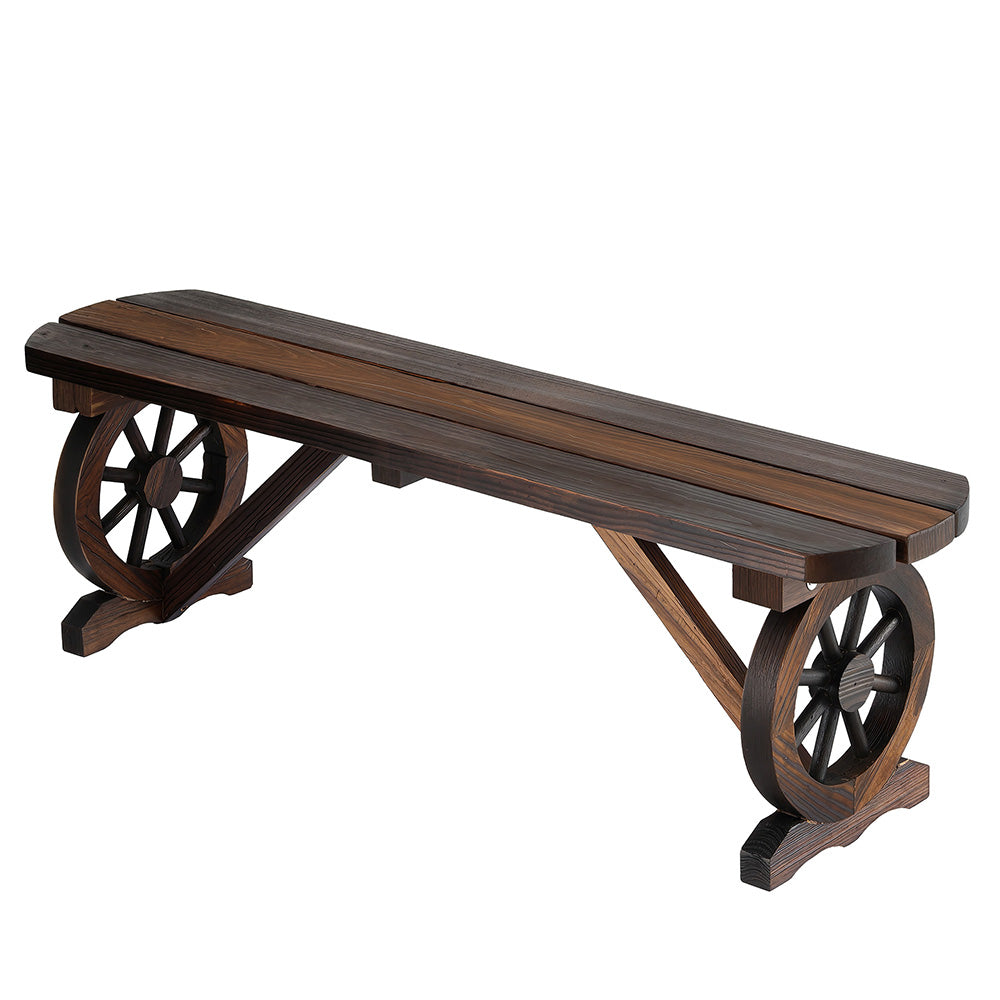 Outdoor Benches: Gardeon Outdoor Garden Bench Seat Wooden Patio Furniture Wagon Dining Chair